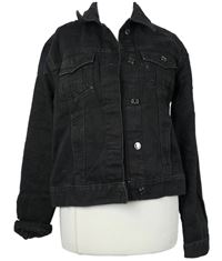 Dámská černá riflová crop bunda Denim 