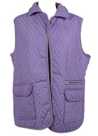 Dámská lila prošívaná lehce zateplená vesta Castile 