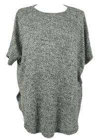 Dámske sivé melírované úpletové tričko