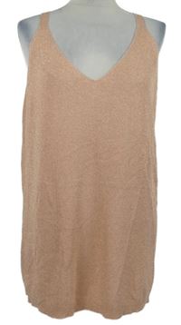 Dámsky svetloružový trblietavý top Peacocks