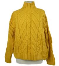 Dámsky okrový vzorovaný sveter s rolákom M&S