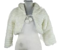 Dámské bílé kožešinové bolerko