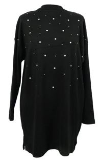 Dámská černá svetrová tunika s cvočky F&F