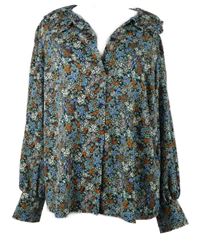 Dámská tmavomodro-barevná kytičkovaná halenka George 