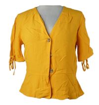 Dámska horčicová crop blúzka Topshop