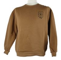 Dámská hnědá oversize mikina s nápisem Carla Mara 