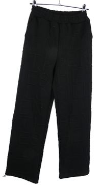 Dámske čierne tepláky s nápismi