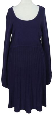 Dámske tmavomodré svetrové šaty Laura Scott