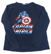 Tmavomodré triko s Captain America H&M