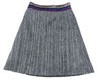 Strieborná pletená sukňa s prúžkami M&Co.