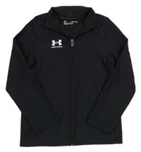 Černá sportovní funkční propínací mikina s logem Under Armour