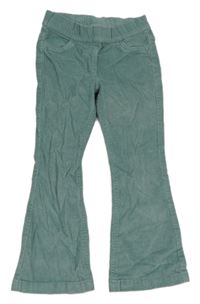 Zelenomodré flare manšestráky C&A