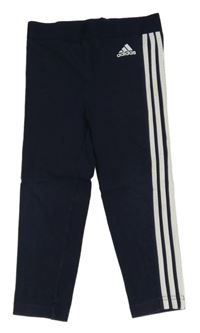 Tmavomodré legíny s logom Adidas