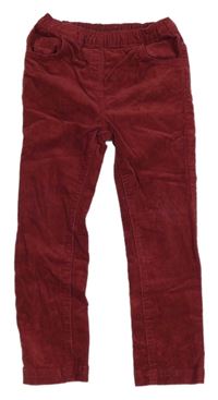 Vínové elastické manšestráky Matalan