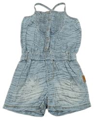 Modro-černý riflový kraťasový overal Name it