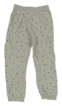 Svetlosivé bodkovaná é pletené nohavice Nutmeg