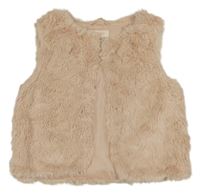 Svetloružová kožušinová podšitá vesta H&M