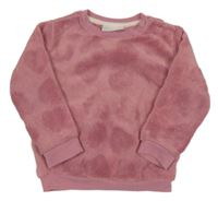 Ružová chluaptá mikina so srdiečkami