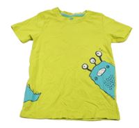 Neónově žlté tričko s príšerkou Lupilu