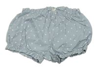 Svetlomodré bodkovaná é plátenné kraťasy H&M