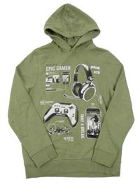 Khaki mikina s PSP ovladačem C&A