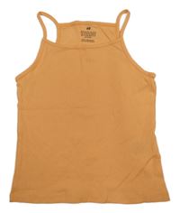 Oranžový rebrovaný crop top H