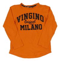 Oranžové tričko s nápismi