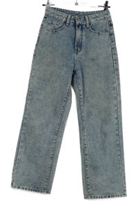 Dámske modré plesňové voľné é rifle Shein