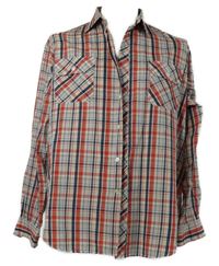 Pánská červeno-bílo-tmavomodrá kostkovaná košile Friendship vel. 16