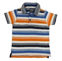 Modro-bílo-oranžové pruhované polo tričko C&A