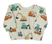 Světlešedá mikina s auty Primark