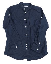 Tmavomodrá ľanová košeľa zn. Mayoral