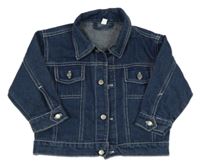 Tmavomodrá rifľová bunda