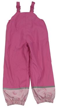 Růžové voděodolné laclové kalhoty s jednorožci X-mail