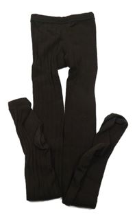 Čokoládové žebrované punčocháče TCM