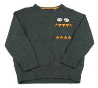 Tmavosivý sveter s príšerkou C&A