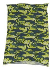 Zeleno-šedý nákrčník se žraloky 