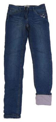 Tmavomodré podšité skinny rifle Pocopiano