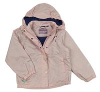 Světlerůžová šusťáková jarní bunda s mořskou pannou a kapucí Impidimpi