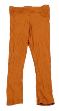 Oranžové rebrované legíny Primark