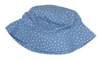 Svetlomodrý bodkovaná ý plátenný klobúk