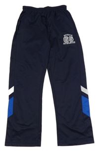 Tmavomodré sportovní kalhoty s nápisem Grinario