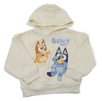 Smetanová mikina s Bluey a kapucí