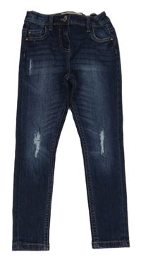 Tmavomodré skinny rifle s prošoupáním Next