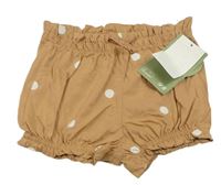 Béžové bodkované bavlnené kraťasy H&M