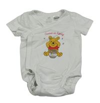 Biele zavinovací body s medvíkem Pú H&M