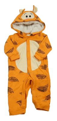Oranžová tepláková kombinéza s kapucí - tiger Disney