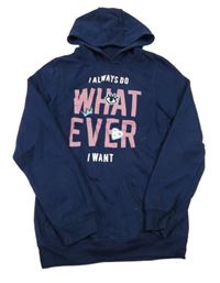 Tmavomodrá mikina s nápisem a kapucí X-mail