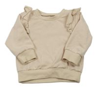 Pudrová mikina s volánikmi