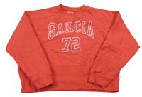 Červená crop mikina s nápisem Garcia